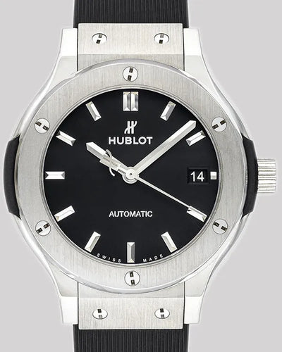 2018 Hublot Classic Fusion 38MM Black Dial Rubber Strap (565.NX.1171.RX)