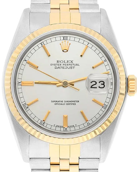 Rolex Datejust 36MM White Dial Two-Tone Jubilee Bracelet (16013)