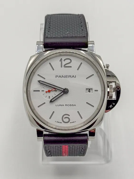 No Reserve -  Panerai Luminor Due Luna Rossa 42MM White Dial Rubber Strap (PAM01381)
