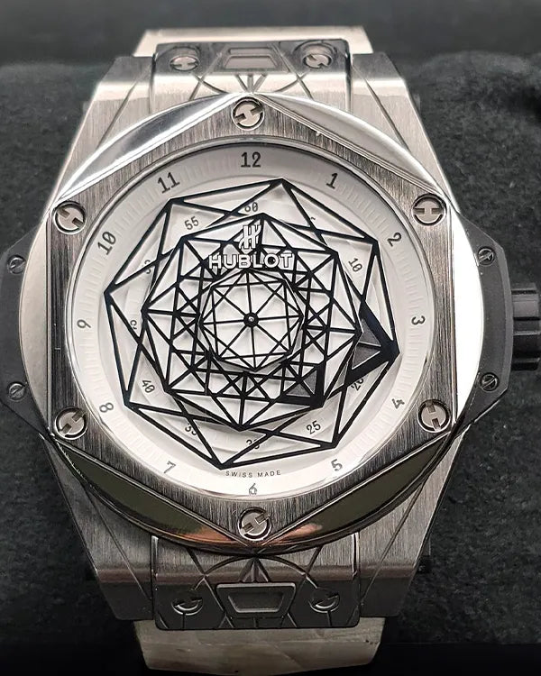 2022 Hublot Big Bang Sang Bleu L.E. 45MM White Dial Leather Strap (415.NX.2027.VR.MXM18)
