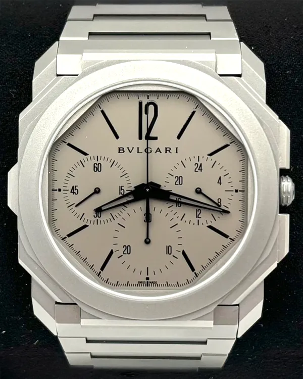 (Dvgo Wvrking) 2020 Bvlgari Octo Finissimo 42MM Grey Dial Titanium Bracelet (103068)
