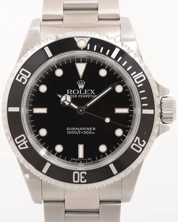 1996 (T Serial) Rolex Submariner No Date 40MM Black Dial Oyster Bracelet (14060)