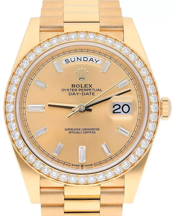 2022 Rolex Day-Date 40MM Champagne Dial Yellow Gold President Bracelet (228348RBR)