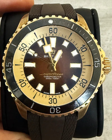 Breitling Superocean 44MM Brown Dial Rubber Strap (N17376201Q1S1)