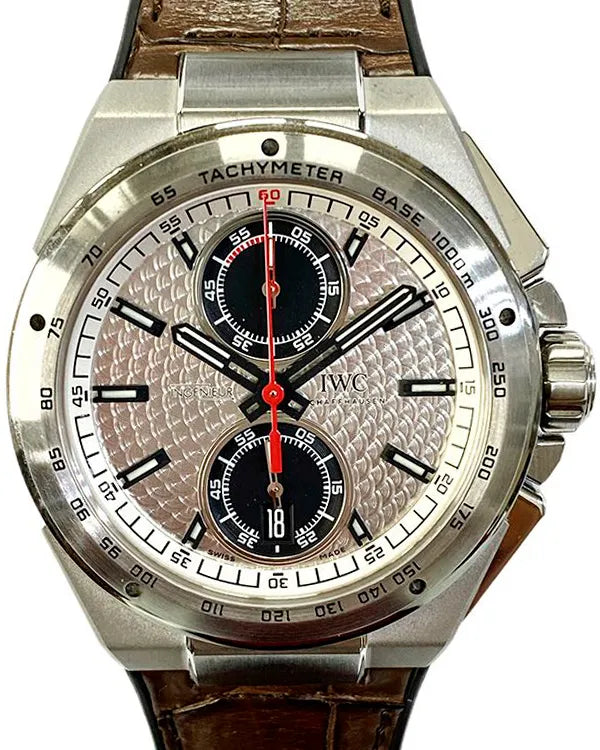 2018 IWC Schaffhausen Ingenieur Chronograph L.E. 45MM Silver Dial Leather Strap (IW378505)