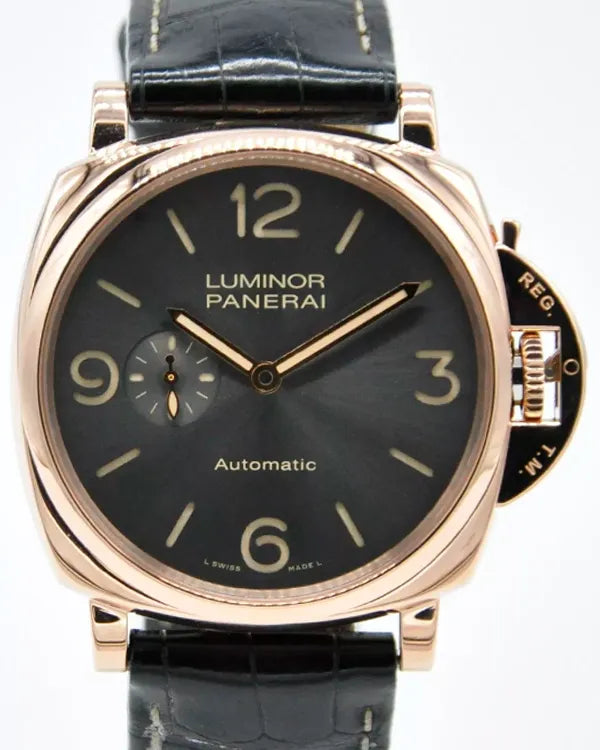 2017 Panerai Luminor Due 3 Days 45MM Grey Dial Leather Strap (PAM00675)