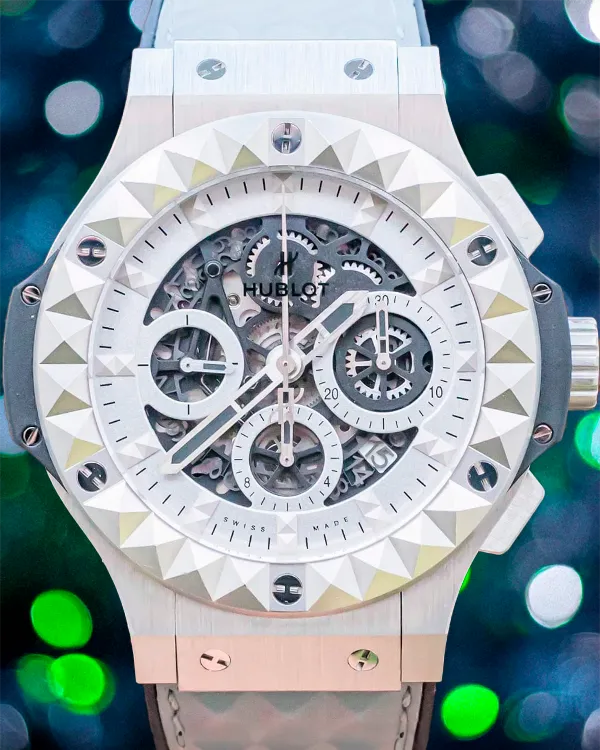 Rare Hublot Big Bang Aero Bang "Depeche Mode" L.E. 44MM Skeleton Dial Leather Strap (311.SX.8010.VR.DPM14)