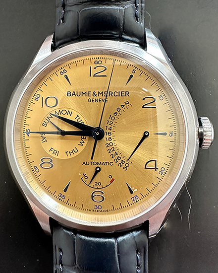 Baume & Mercier Clifton L.E. 43MM Champagne Dial Leather Strap (M0A10189)