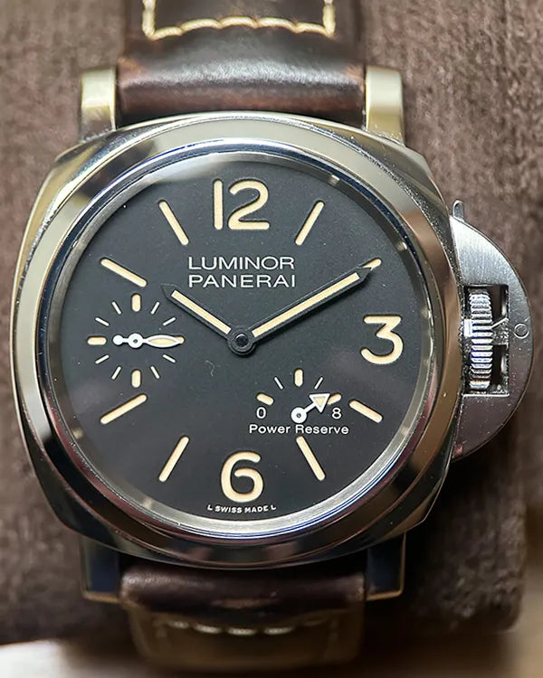 2018 Panerai Luminor 8 Days 44MM Black Dial Leather Strap (PAM00795)