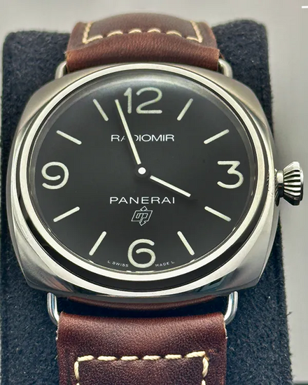 2023 Panerai Radiomir Base Logo 45MM Black Dial Leather Strap (PAM00753)