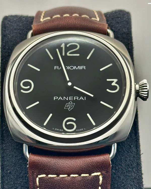 2023 Panerai Radiomir Base Logo 45MM Black Dial Leather Strap (PAM00753)