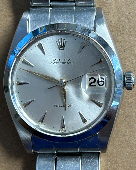 Rolex Oyster Precision Date 34MM Silver Dial Oyster Bracelet (6694)