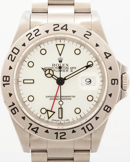 1996 (T Serial) Rolex Explorer II "Polar" 40MM White Dial Oyster Bracelet (16570)