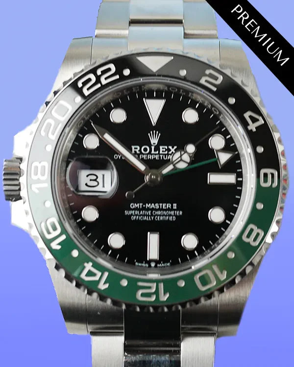 2024 Rolex GMT-Master II "Sprite" 40MM Black Dial Oyster Bracelet (126720VTNR)
