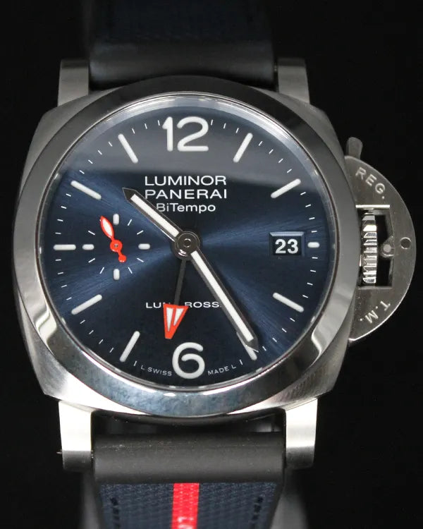 2023 Panerai Luminor Luna Rossa Quaranta Bitempo 40MM Blue Dial Rubber Strap (PAM01404)