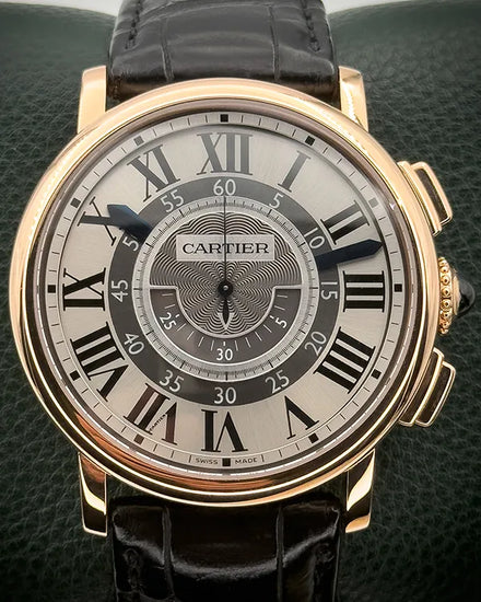 Cartier Rotonde De Cartier 42MM Silver Dial Leather Strap (W1555951)