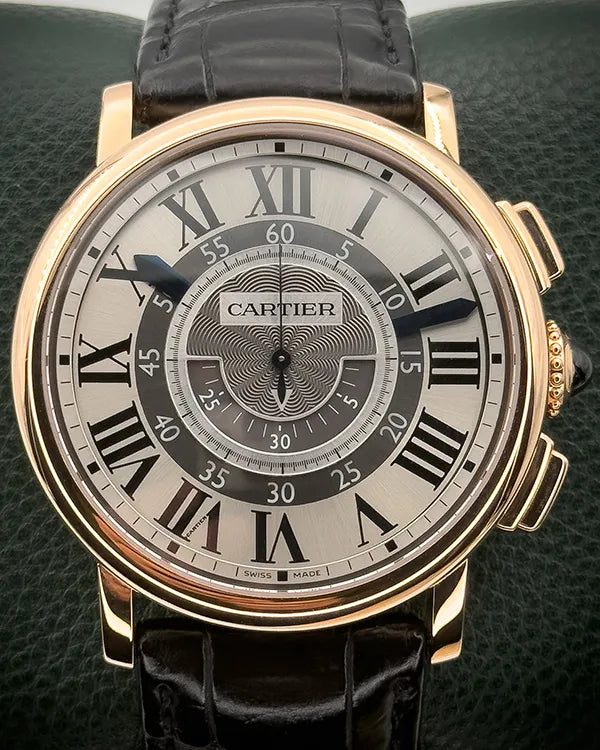 Cartier Rotonde De Cartier 42MM Silver Dial Leather Strap (W1555951)