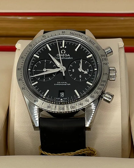 Omega Speedmaster '57 41.5MM Black Dial Aftermarket Leather Strap (331.10.42.51.01.001)
