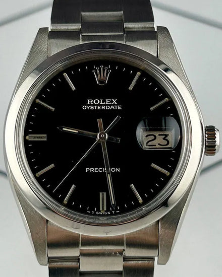 Rolex Oyster Precision 34MM Black Dial Oyster Bracelet (6694)