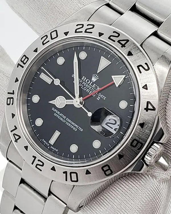 2000 Rolex Explorer II 40MM Black Dial Oyster Bracelet (16570)