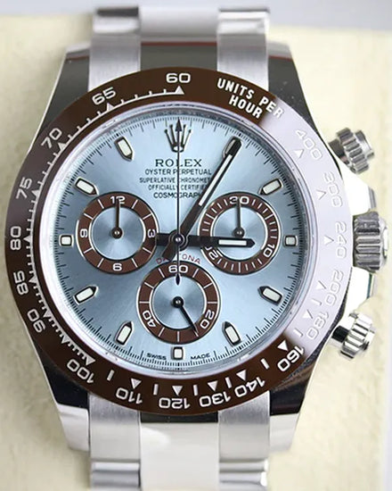 2022 Rolex Cosmograph Daytona 40MM Ice Blue Dial Platinum Oyster Bracelet (116506)