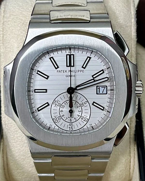 2013 Patek Philippe Nautilus 40.5MM White Dial Steel Bracelet (5980/1A-019)