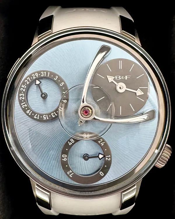 2023 MB&F LM Split Escapement EVO 44MM Blue Dial Rubber Strap (04.TR.GBP)