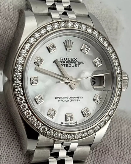 2021 Rolex Lady-Datejust 28MM Mother of Pearl Dial Jubilee Bracelet (279384RBR)