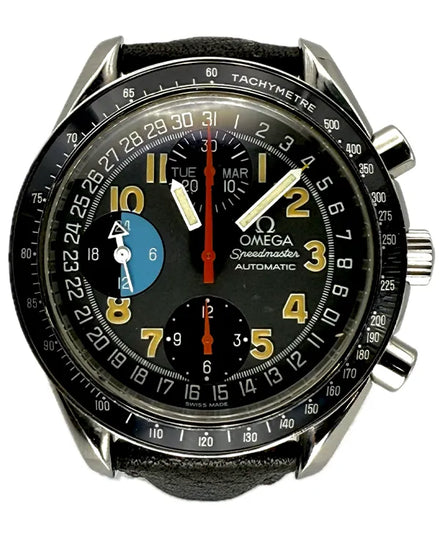 Omega Speedmaster Day Date Mark 40 39MM Grey Dial Leather Strap (3520.53)