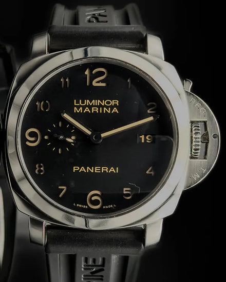2014 Panerai Luminor Marina 1950 3 Days 44MM Black Dial Rubber Strap (PAM00359)