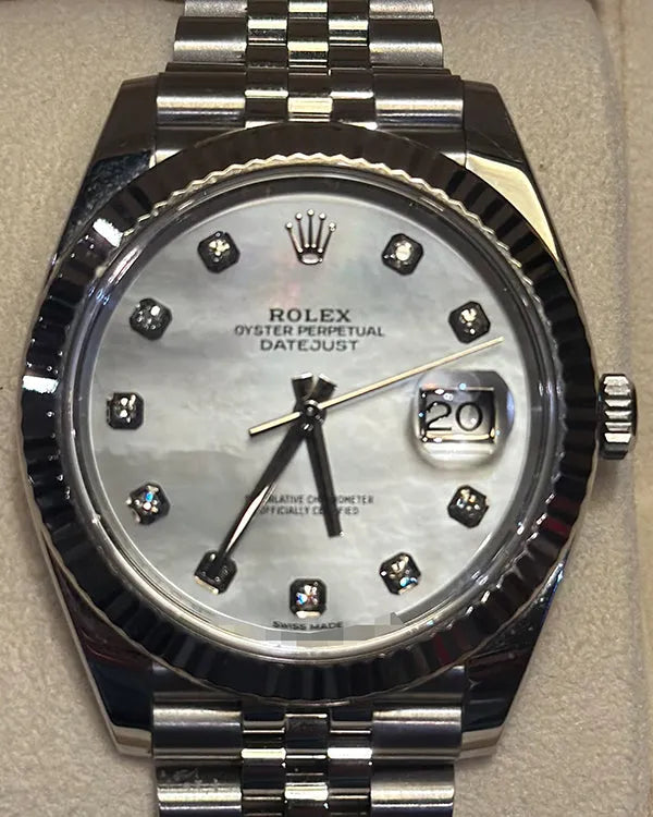 2018 Rolex Datejust 41MM Mother of Pearl Dial Oyster Bracelet (126334)