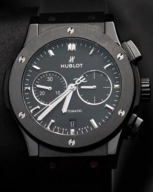 2021 Hublot Classic Fusion Chronograph "Black Magic" 42MM Black Dial Rubber Strap (541.CM.1171.RX)