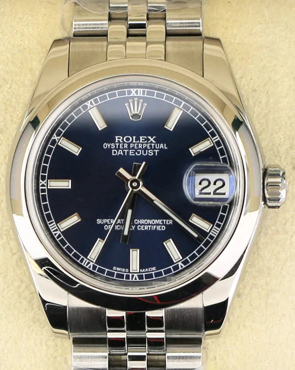 2019 Rolex Datejust 31MM Blue Dial Jubilee Bracelet (178240)