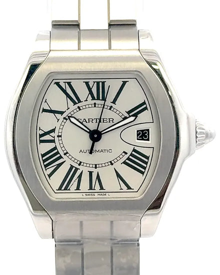 2011 Cartier Roadster De Cartier 42MM Silver Dial Steel Bracelet (3312)
