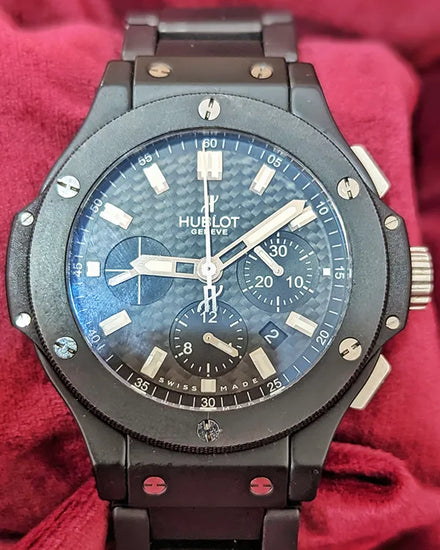 2012 Hublot Big Bang "Black Magic Evolution" 44.5MM Black Carbon Dial Ceramic Bracelet (301.CI.1770.CI)