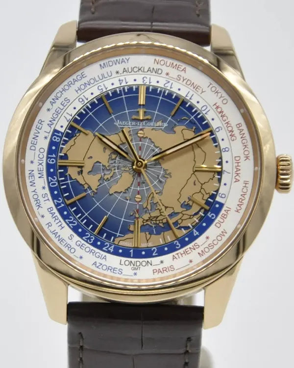 2022 Jaeger-LeCoultre Geophysic Universal Time 41.6MM Blue "World" Dial Leather Strap (Q8102520)
