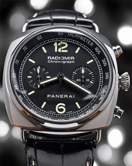 Panerai Radiomir Chronograph 45MM Black Dial Leather Strap (PAM00288)