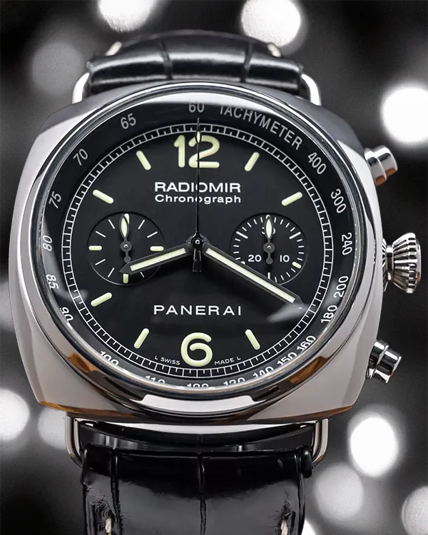 Panerai Radiomir Chronograph 45MM Black Dial Leather Strap (PAM00288)