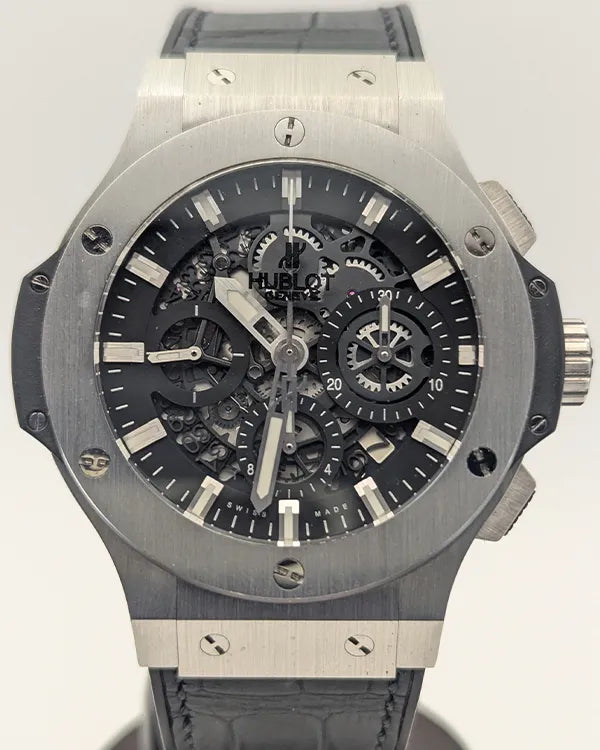 Hublot Big Bang Aero Bang 44MM Skeleton Dial Leather Strap (311.SX.1170.GR)