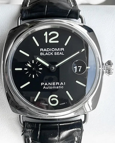 2012 Panerai Radiomir Black Seal 45MM Black Dial Leather Strap (PAM00287)