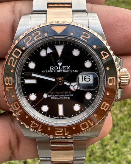 2019 Rolex GMT-Master II "Rootbeer" 40MM Black Dial Two-Tone Oyster Bracelet (126711CHNR)