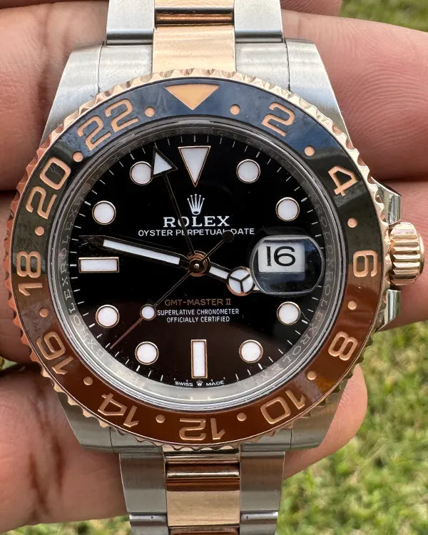 2019 Rolex GMT-Master II "Rootbeer" 40MM Black Dial Two-Tone Oyster Bracelet (126711CHNR)