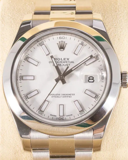Rolex Datejust II 41MM White Dial Oyster Bracelet (116300)