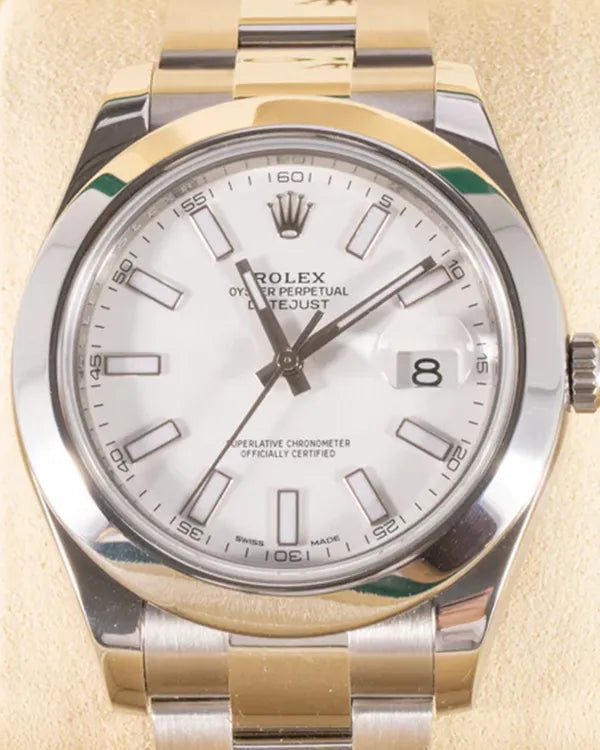 Rolex Datejust II 41MM White Dial Oyster Bracelet (116300)