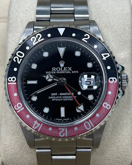 Rolex GMT-Master II "Coke" 40MM Black Dial Oyster Bracelet (16710)