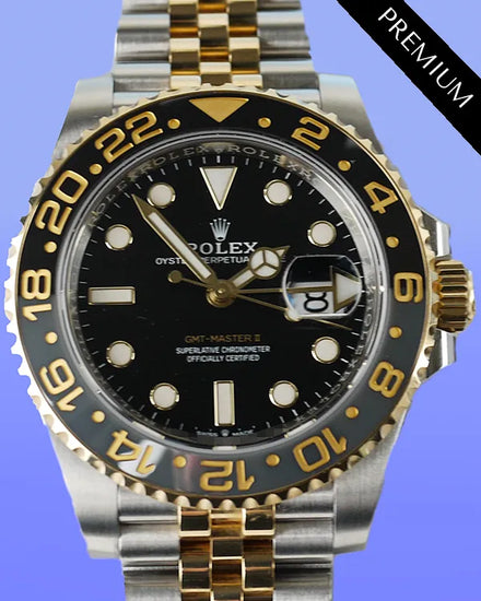 Rolex GMT-Master II "Bumblebee" 40MM Black Dial Two-Tone Jubilee Bracelet (126713GRNR)