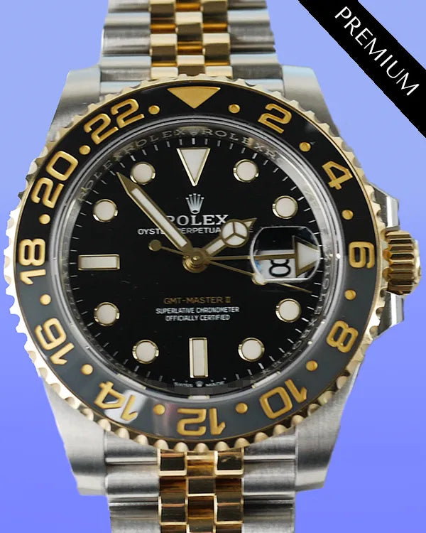 Rolex GMT-Master II "Bumblebee" 40MM Black Dial Two-Tone Jubilee Bracelet (126713GRNR)