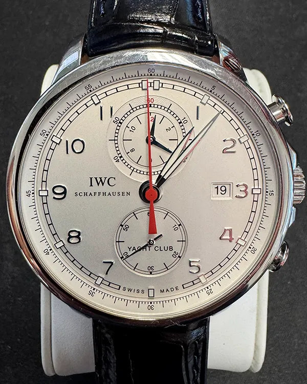 IWC Schaffhausen Portugieser Yacht Club Chronograph 45.4MM Silver Dial Rubber Strap (IW390211)