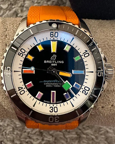 2024 Breitling Superocean 42MM Black Dial Rubber Strap (A17375211B2S3)