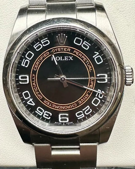Rolex Oyster Perpetual 36MM Black "Harley" Dial Oyster Bracelet (116000)